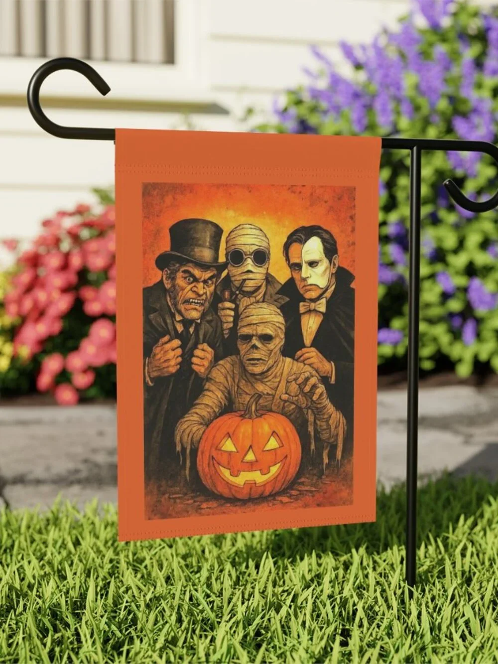 Halloween Mummy Phantom Pumpkin Garden Flag